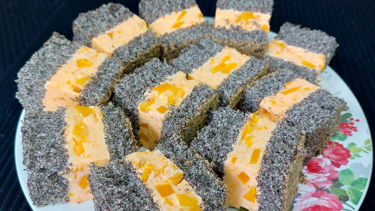 Пляцок БРОСКВИНА 🍑 пляцок з маком і персиками.Торт з персиками | Абетка рецептів