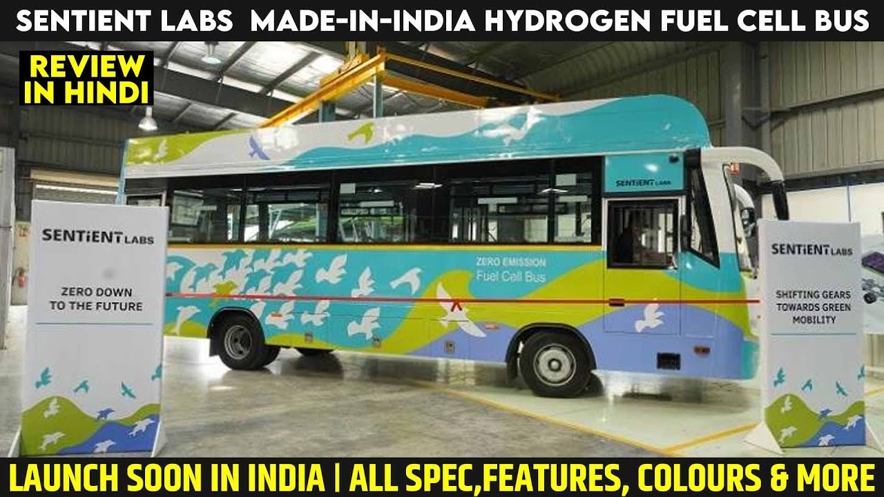 Sentient Labs Hydrogen Fuel Cell Bus Showcased | 450km Range |  Made-in-India Hydrogen Bus