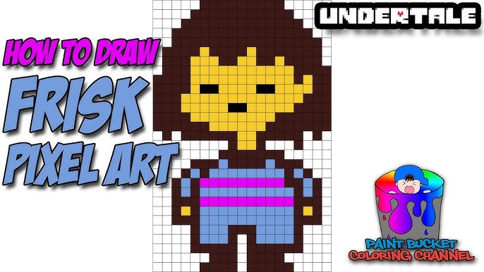 How to Draw Flowey (Undertale) - Drawing Undertale Pixel Art 8-Bit Tutorial  