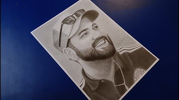 Realistic pencil sketch of Rohit Sharma, Tutorial + Time Lapse Video
