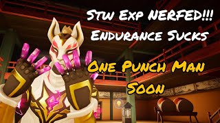 Stw Exp Nerfed. One Punchman Infopower Ranger Collab Topics