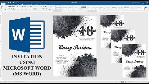 ASH BLACK | How to make DEBUT INVITATION in Microsoft Word (MS Word) | Cassy Soriano