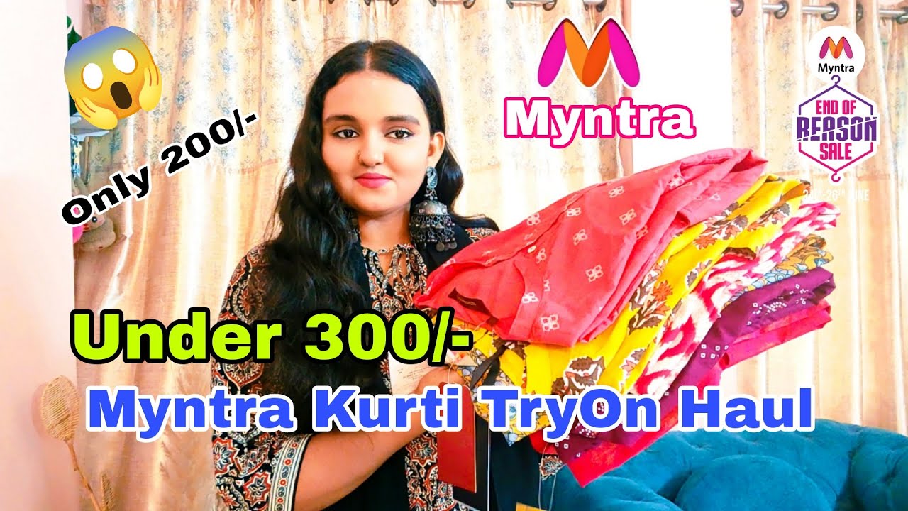 Myntra Kurtis TryOn Haul | Under 300 |Perfect for College and Office 