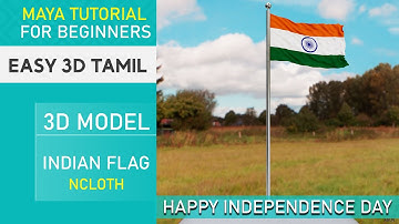 Maya Tutorial: Create a Flag using nCloth | Tamil