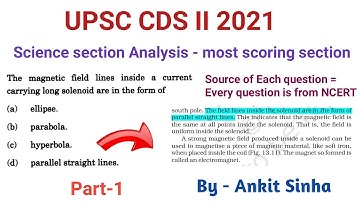 UPSC CDS II 2021 || Science Section Analysis || Part-1 || #facetsofupsc