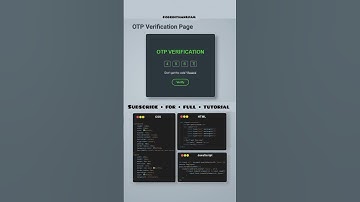 Create AMAZING OTP Verification Pages with HTML CSS and JavaScript