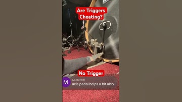 Double Bass Drum Trigger vs No Trigger. Are trigger’s cheating? #doublebass #heeltoe #meshuggah