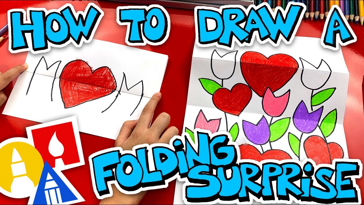 How To Draw A Mothers Day Folding Surprise - YouTube