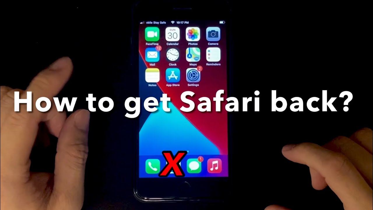 get my safari back on iphone