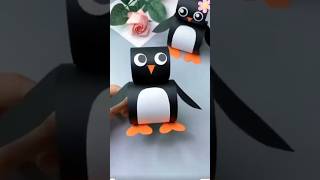 🐧 Cute Paper Penguin Craft | Easy DIY for Kids & Beginners ✂️ #shorts #papercrafts #viralcrafts