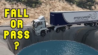 Different car drivers reaction to Intersection pit full of water - BeamNG Drive