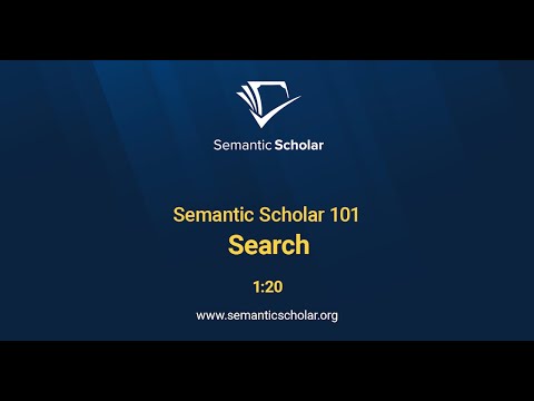 Semantic Scholar 101: Search