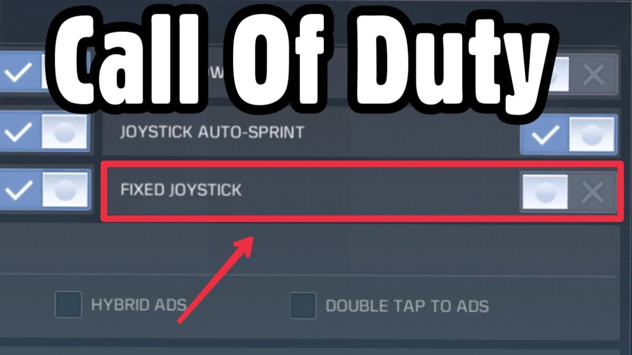 Fixed Joystick Settings Enable Disable in CALL Of Duty Mobile COD - 