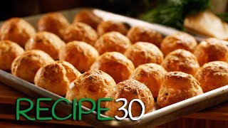 French Cheese Puffs or Gougeres,  with chives and two cheeses
