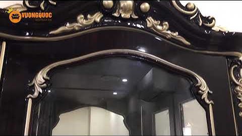 Hoàn thiện mẫu Tủ rượu tân cổ điển sang trọng tại nhà chị Oanh - Q4 HCM