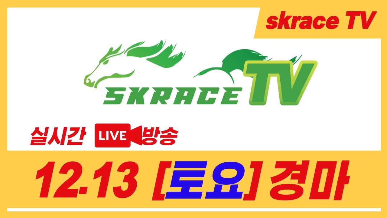 [skrace TV] 25년 12월 13일 서울  토요일 실시간 경마 해설방송 / 경마방송 / 경마전문위원 / LIVE