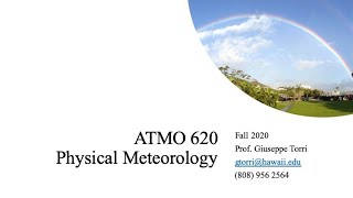 ATMO 620 - 8. Initiation of rain in warm clouds - I
