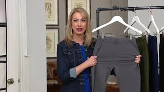 Susan Graver Weekend Cotton Spandex Capri Leggings w/ Grommets on QVC