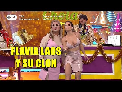 Flavia Laos y su clon