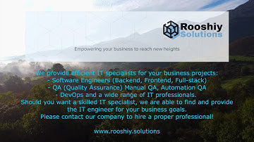 Rooshiy Solutions is a reliable source of IT professionals