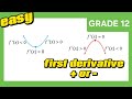 First derivative positive or negative | Differential calculus grade12 