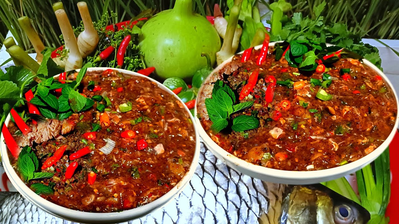 ไม่น่าเชื่อว่าปลาตะเพียนจะทำลาบเหนียวได้แซ่บขนาดนี้#ลาบเหนียวปลาตะเพียน