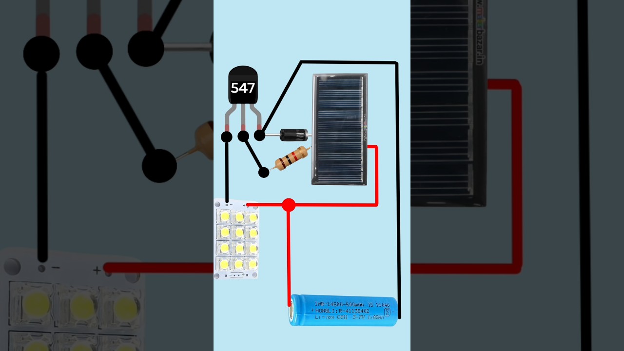 DIY simple solar street light circuit #diyproject #circuit #shorts