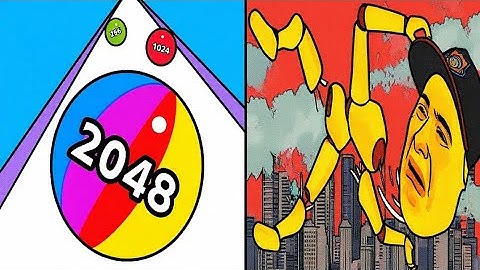 🏂🏂Ball Run2048🆚Dancing Dummy- Satisfying ASMR Gameplay Showdown on Android & iOS #gaming #ios #games