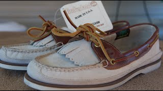 Vintage 1980s Timberland Canoe Moccasin - Made In USA in 4k UHD