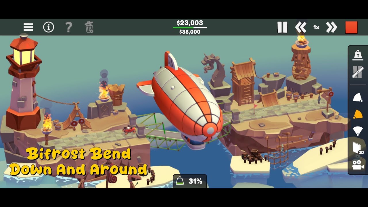 Poly Bridge 3 - Bifrost Bend - Down And Around