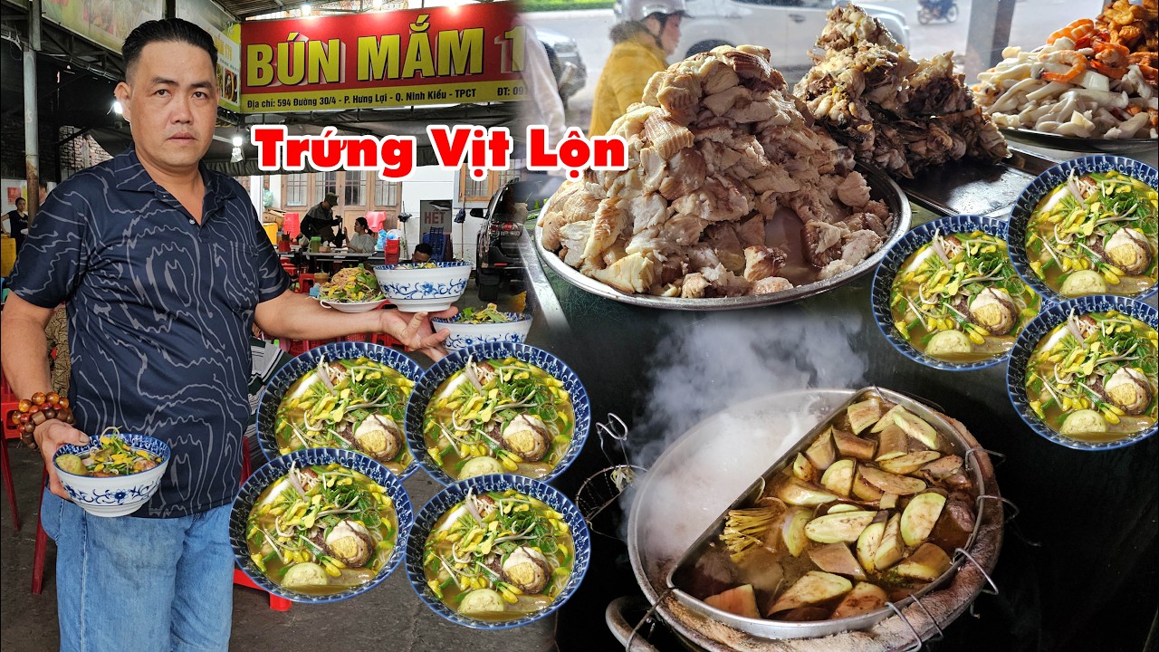 Bún mắm 173 sư kết hợp lạ trứng lộn mực heo quay cá phi lê tôm chả cá khiến khách mê