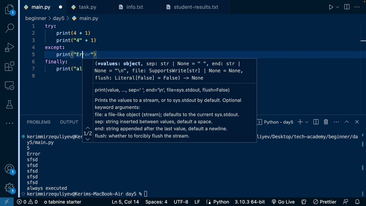 Python File Handlig | Exception part 2