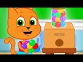 🔴 Familia de gatos - Construir Una La Máquina Gumball Animación de Video