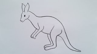 how to draw kangaroo drawing easy step-by-step@Aarav Drawing Creative