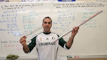 6.8 Linear Combinations and Spanning Sets (Grade 12 Calculus, MVC4U)