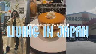 LIVING IN JAPAN | trying Japanese pancakes, pharmacy haul in Japan, pictures, etc.