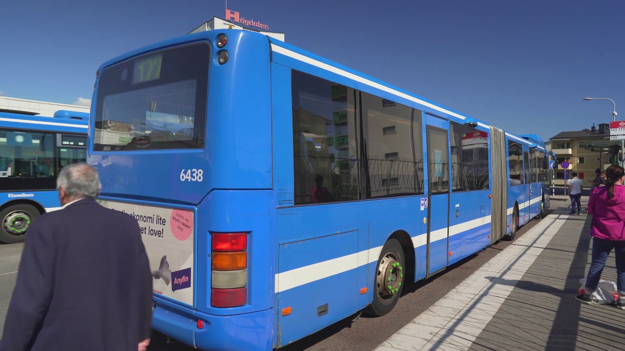 Sweden, Stockholm, bus 172 ride from Huddinge Station to Högdalen