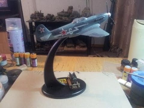 Сборка Як-3 Звезда 1:48 - шаг 4. Смывка, масло, эффекты, подставка