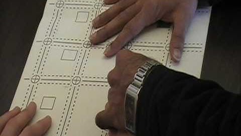 Training the blind folded person with Tactile Map