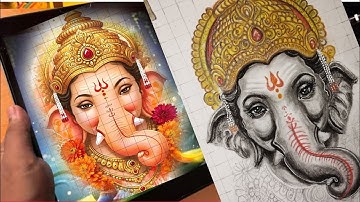 Ganesha Drawing Sketch, Ganpati Bappa Drawing With Musak, Ganesh Chaturthi Drawing, Shading Tutorial