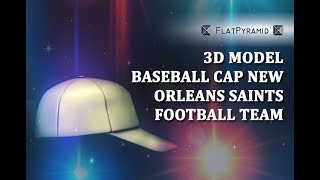3D Model Baseball Cap New Orleans Saints Football Team Review