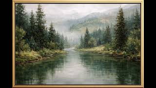 Misty Forest River Landscape | Samsung Frame TV Art | 4K TV Screensaver | Relaxing Nature Scene screenshot 5