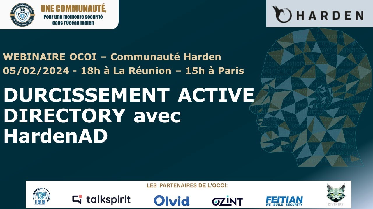 Webinaire Cybersécurité OCOI-Communauté Harden: Durcissement Active Directory