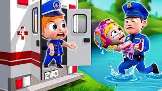 Rescue The Baby  Police Officer Songs  Funny Songs & Nursery Rhymes  PIB Little Songs