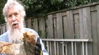 How to stack a wood pile in a way that it doesn't fall down.