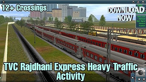 TVC Rajdhani Express Heavy Traffic Activity||12+ Crossings Activity For Konkan Route||Trainz Sim