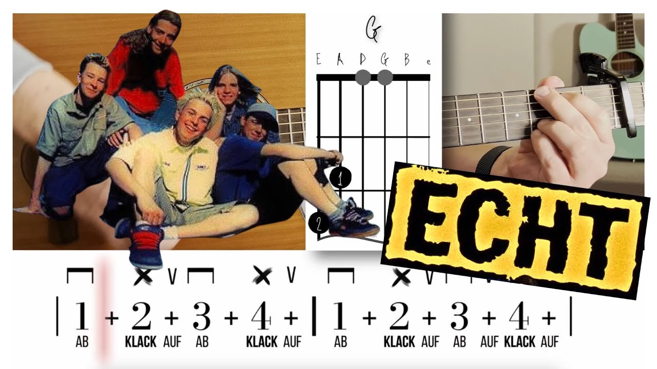 Echt Du trägst keine Liebe in dir auf der Gitarre spielen / Akkorde