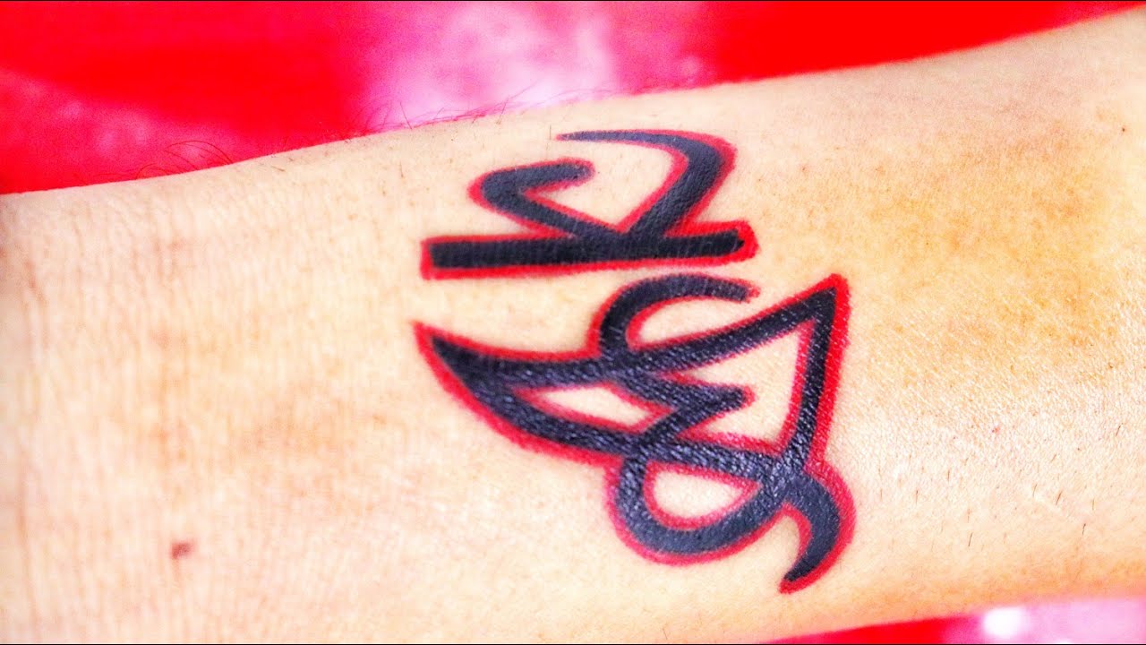AK tattoo | a k letter tattoo for couples EASY TATTOO - YouTube