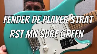 Fender DE Player Strat RST MN Surf Green Demo