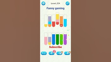 water sort puzzle game level 224 #numpuz #gameplay #funnygaming #shorts #water #sort #puzzle #game